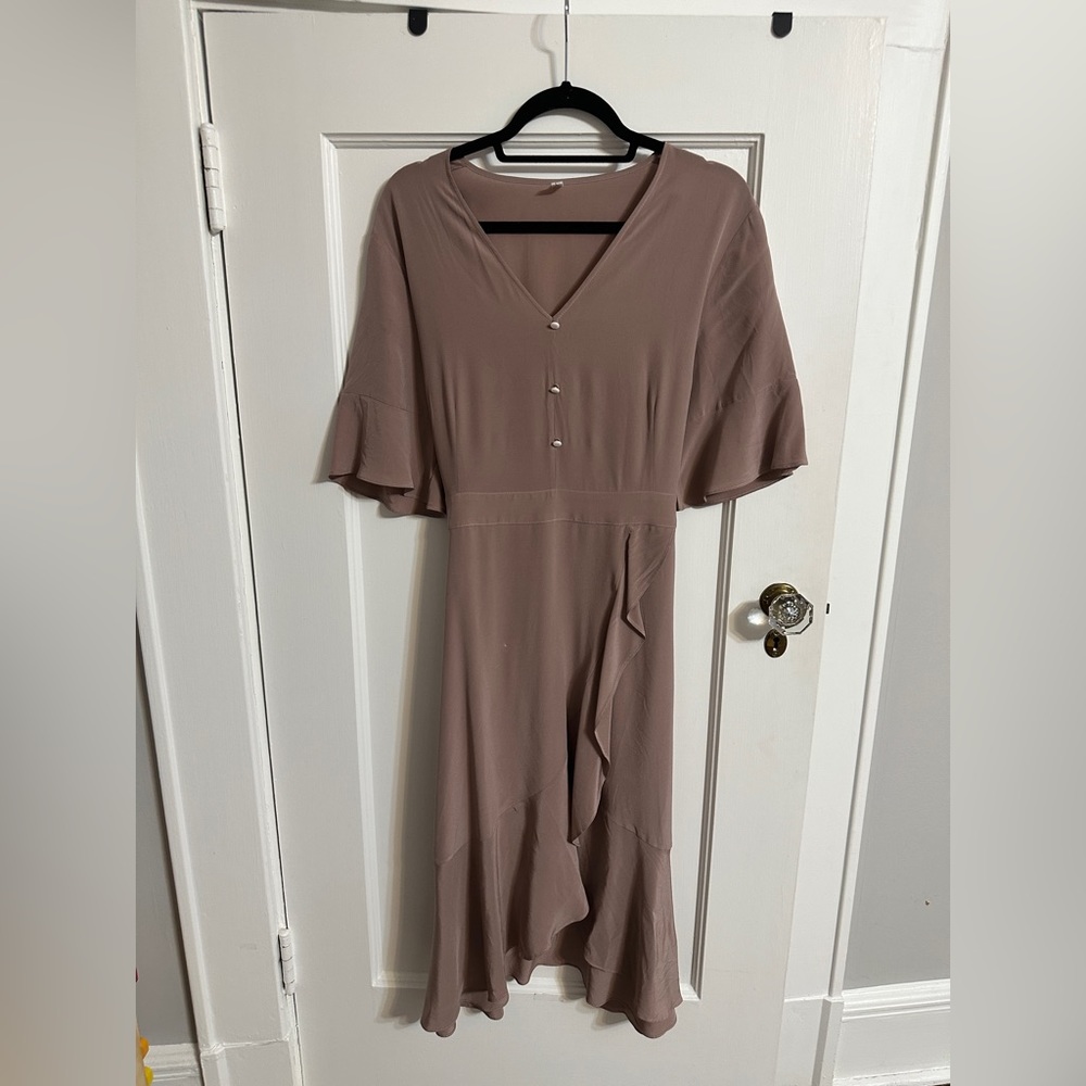 100% silk wedding minimalist dress with tie